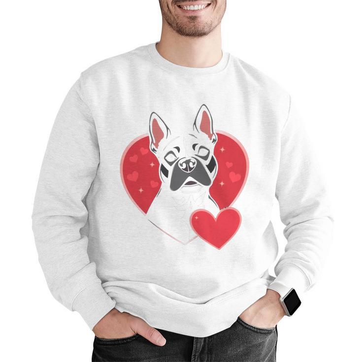 Valentine's Day Boston Terrier Men Graphic Sweatshirt, funny gift