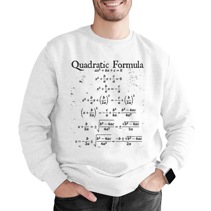 Vintage Nerdy Quadratic Formula Proof Algebra Math Teacher Men Graphic Sweatshirt, funny gift