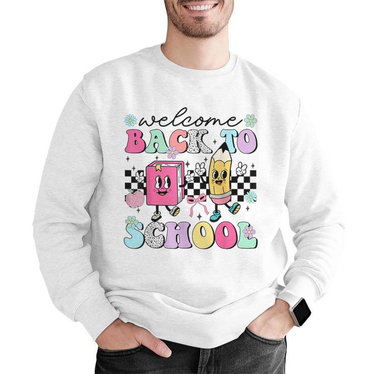 Welcome Back To School 2024 Teachers Students First Day Men Graphic Sweatshirt, funny gift Welcome Back To School 2024 Teachers Students First Day Men Graphic Sweatshirt, funny gift
