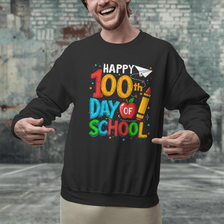 100th Day Of School Teachers Kids Happy 100 Days Men Graphic Sweatshirt, gift for family, gift for coworker