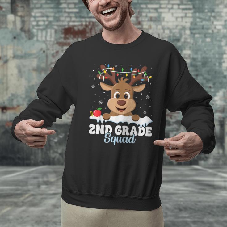 2nd Grade Teacher Christmas Second Grade Squad Reindeer Xmas For Men Women Kids Men Graphic Sweatshirt, 2nd Grade Teacher Sweatshirts, gift for family, gift for coworker