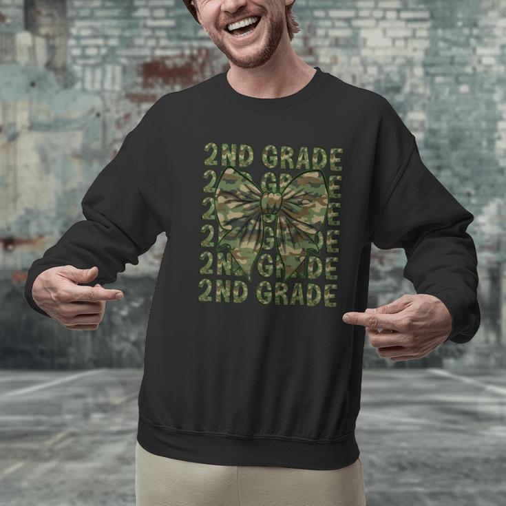 2nd Grade Teacher Student Camo Bow Back To School Men Graphic Sweatshirt, 2nd Grade Teacher Sweatshirts, gift for family, gift for coworker 2nd Grade Teacher Student Camo Bow Back To School Men Graphic Sweatshirt, 2nd Grade Teacher Sweatshirts, gift for family, gift for coworker