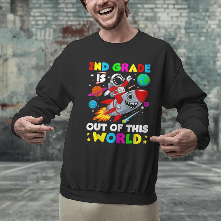 2nd Grade Is Out Of This World Space Rocket Planets Teacher Men Graphic Sweatshirt, 2nd Grade Teacher Sweatshirts, gift for family, gift for coworker 2nd Grade Is Out Of This World Space Rocket Planets Teacher Men Graphic Sweatshirt, 2nd Grade Teacher Sweatshirts, gift for family, gift for coworker