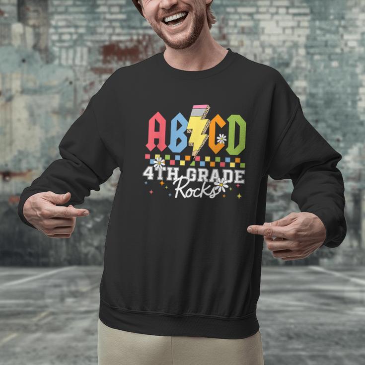 4th Grade Rocks ABCD Back To School Rock Teachers Men Graphic Sweatshirt, gift for family, gift for coworker 4th Grade Rocks ABCD Back To School Rock Teachers Men Graphic Sweatshirt, gift for family, gift for coworker