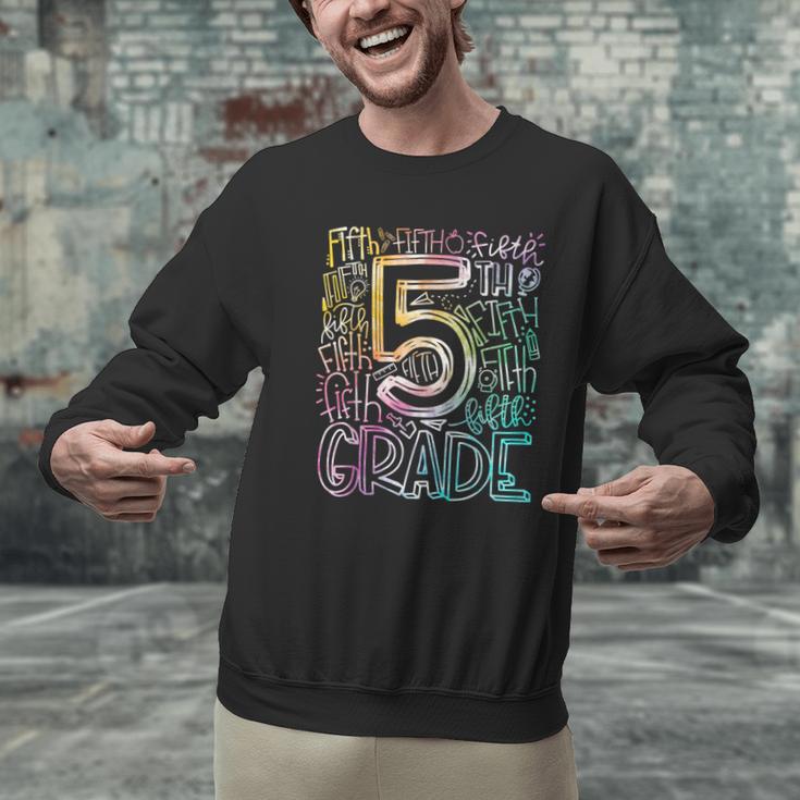 5th Grade Typography Team Fifth Grade Teacher Back To School Men Graphic Sweatshirt, gift for family, gift for coworker