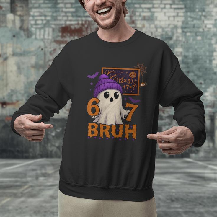 67 Teacher Halloween Ghost Six Seven Meme Math Equation Bruh Men Graphic Sweatshirt, gift for family, gift for coworker
