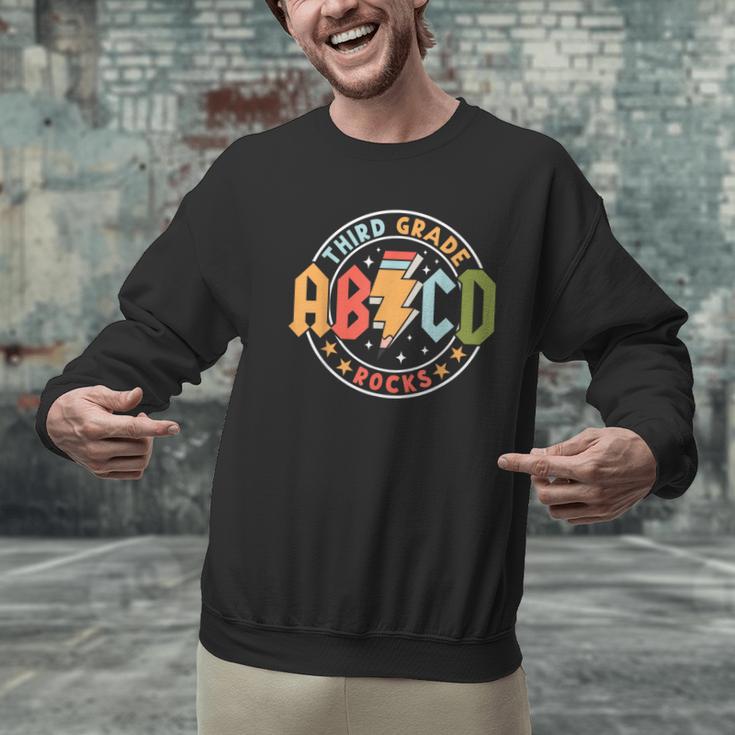 ABCD 3rd Grade Rocks Pencil Lightning Teachers Rock Boys Men Graphic Sweatshirt, gift for family, gift for coworker ABCD 3rd Grade Rocks Pencil Lightning Teachers Rock Boys Men Graphic Sweatshirt, gift for family, gift for coworker