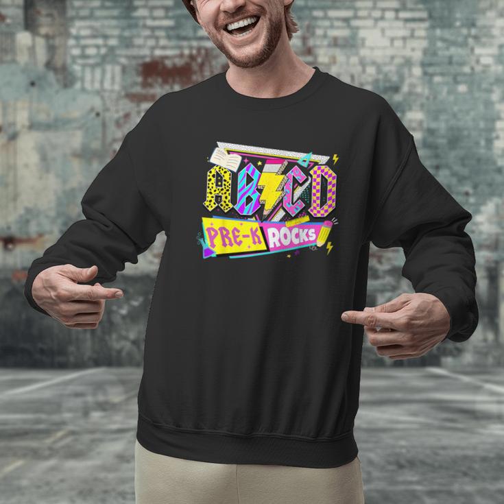 ABCD Pre-K Rocks Back To School PreK Kindergarten Teacher Men Graphic Sweatshirt, gift for family, gift for coworker ABCD Pre-K Rocks Back To School PreK Kindergarten Teacher Men Graphic Sweatshirt, gift for family, gift for coworker