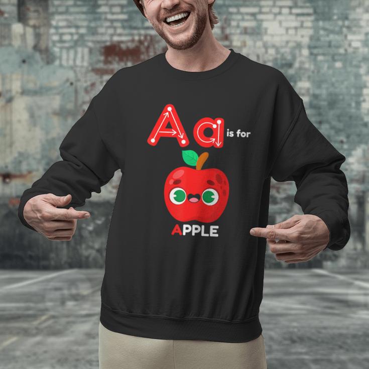 A Is For Apple Pre-K Kindergarten Teacher Student Men Graphic Sweatshirt, gift for family, gift for coworker A Is For Apple Pre-K Kindergarten Teacher Student Men Graphic Sweatshirt, gift for family, gift for coworker