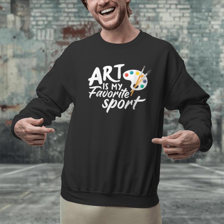 Art Is My Favorite Sport Artist Art Lover Teacher Men Graphic Sweatshirt, gift for family, gift for coworker