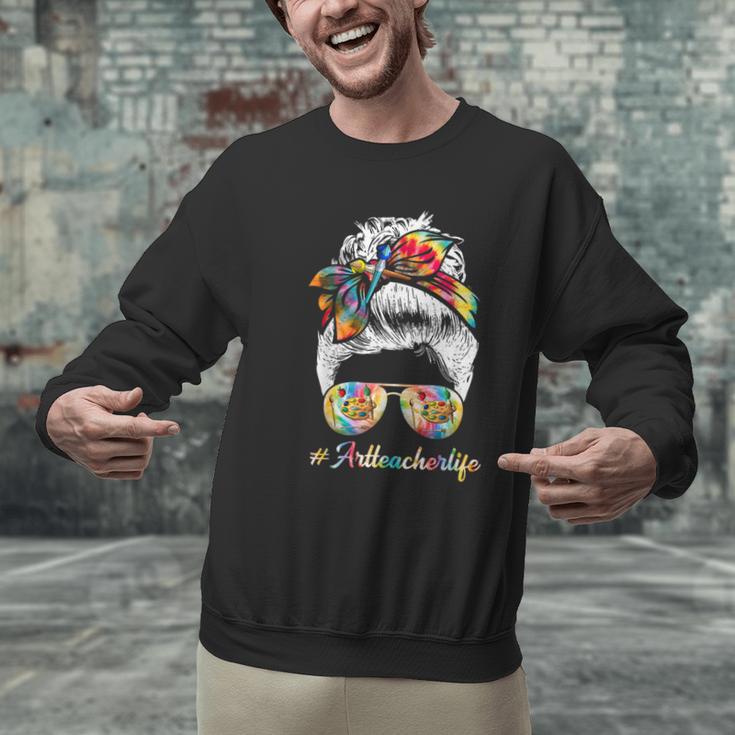 Art Teacher Life Messy Bun Back To School Art Teacher Men Graphic Sweatshirt, gift for family, gift for coworker Art Teacher Life Messy Bun Back To School Art Teacher Men Graphic Sweatshirt, gift for family, gift for coworker