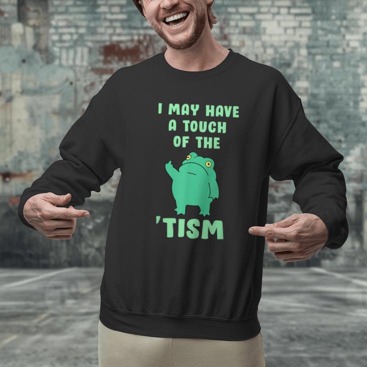Autism Awareness Neurodiversity Teacher Frog I May Have A Touch Of The Tism Neurodivergent Small Men Graphic Sweatshirt, gift for family, gift for coworker Autism Awareness Neurodiversity Teacher Frog I May Have A Touch Of The Tism Neurodivergent Small Men Graphic Sweatshirt, gift for family, gift for coworker