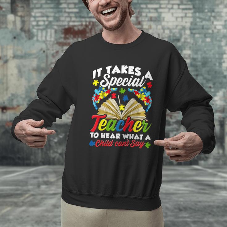 Autism Awareness Teacher Shirts It Takes A Special Teacher Men Graphic Sweatshirt, gift for family, gift for coworker