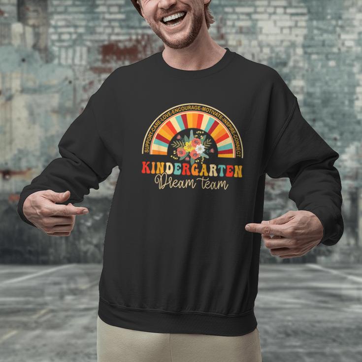 Back To School Kindergarten Dream Team Teacher Love Floral Men Graphic Sweatshirt, gift for family, gift for coworker