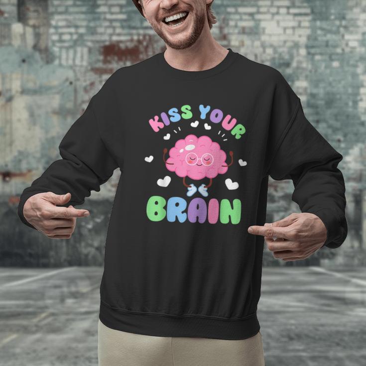 Back To School Kiss Your Brain Cute Teacher Appreciation Men Graphic Sweatshirt, gift for family, gift for coworker Back To School Kiss Your Brain Cute Teacher Appreciation Men Graphic Sweatshirt, gift for family, gift for coworker