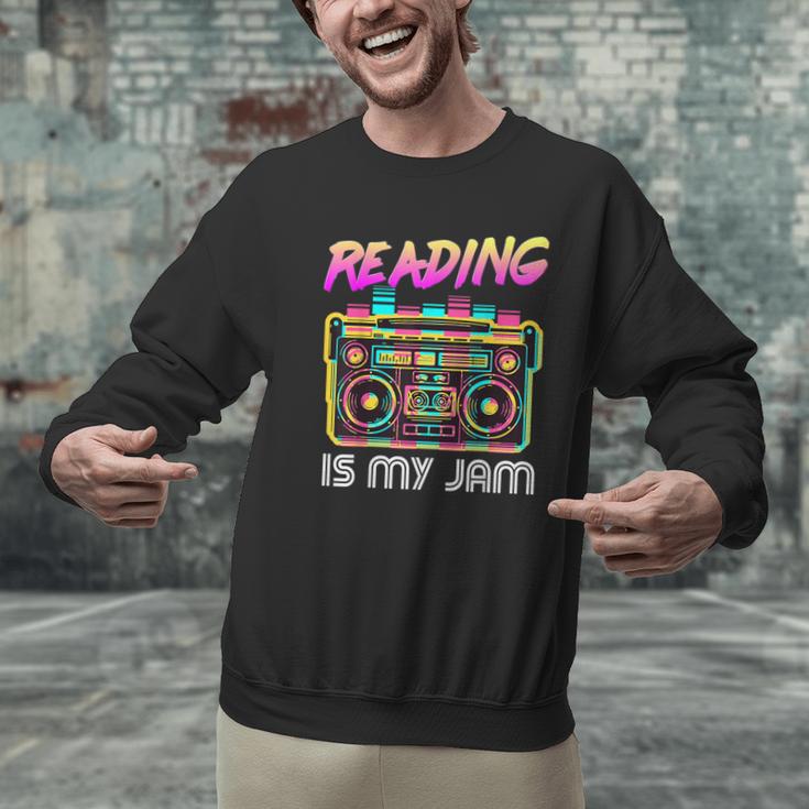 Back To School Retro Reading Is My Jam 80s Teacher Boombox Men Graphic Sweatshirt, gift for family, gift for coworker Back To School Retro Reading Is My Jam 80s Teacher Boombox Men Graphic Sweatshirt, gift for family, gift for coworker