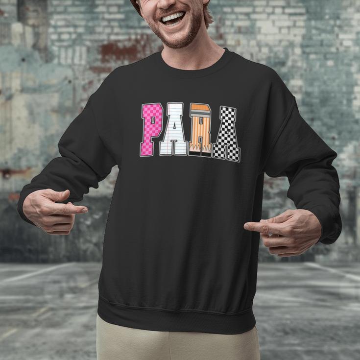 Back To School Teacher Para Preppy Checkered Para Life Men Graphic Sweatshirt, gift for family, gift for coworker