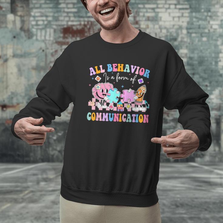 All Behavior Is A Form Of Communication SPED Teacher Autism Men Graphic Sweatshirt, gift for family, gift for coworker