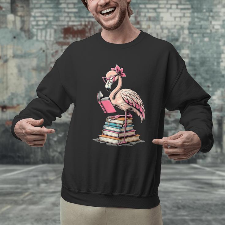 Book Lover Cute Flamingo Reading Teacher Librarian Women Men Graphic Sweatshirt, gift for family, gift for coworker Book Lover Cute Flamingo Reading Teacher Librarian Women Men Graphic Sweatshirt, gift for family, gift for coworker