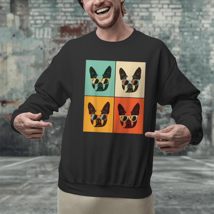 Bostie Dog Lover Boston Terrier With Sunglasses For Men Women Girls Kids Men Graphic Sweatshirt, gift for family, gift for coworker