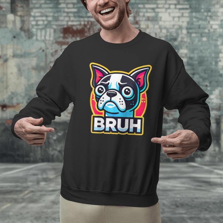Boston Terrier Bruh Dog Lover Men Graphic Sweatshirt, gift for family, gift for coworker