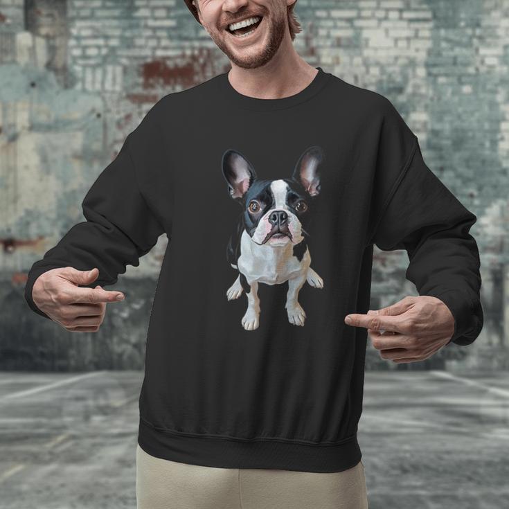 Boston Terrier Dog Motif Pet Art Boston Terrier Men Women Kids Men Graphic Sweatshirt, gift for family, gift for coworker