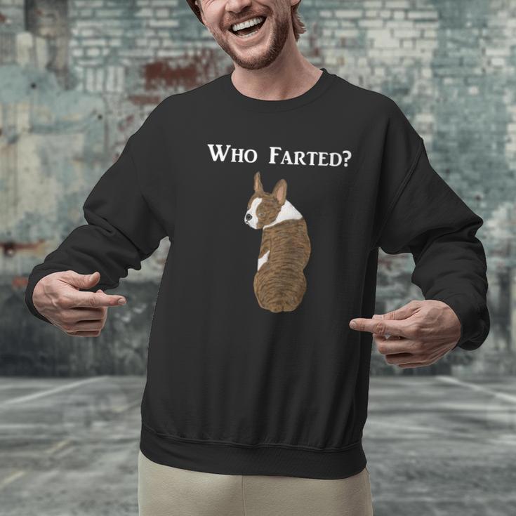 Boston Terrier Who Farted Men Graphic Sweatshirt, gift for family, gift for coworker