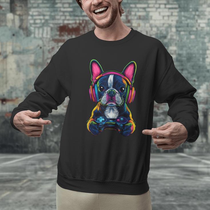 Boston Terrier Lovers Gaming Headphones Boston Terrier Men Graphic Sweatshirt, gift for family, gift for coworker