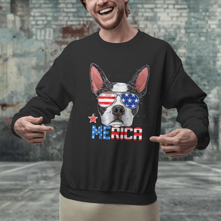Boston Terrier Merica 4th Of July T Shirt Men Boys Dog Puppy Men Graphic Sweatshirt, Boston Terrier 4th Of July Sweatshirts, gift for family, gift for coworker