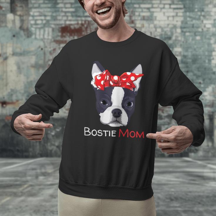 Boston Terrier Mom Bostie Women Girls Men Graphic Sweatshirt, Boston Terrier Mom Sweatshirts, gift for family, gift for coworker