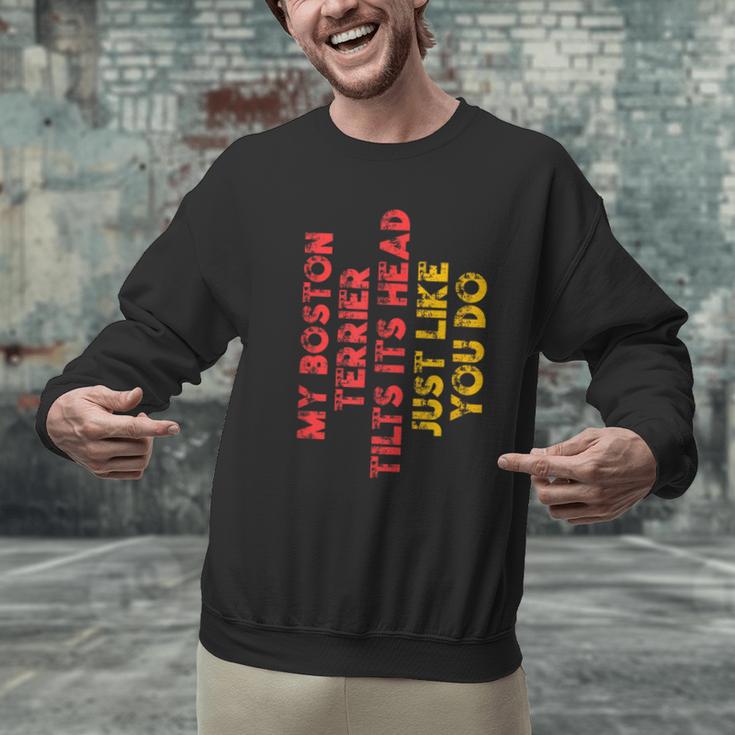 Boston Terrier Mom Dad Dog Lover Owner Women Men Men Graphic Sweatshirt, Boston Terrier Mom Sweatshirts, Boston Terrier Dad Sweatshirts, gift for family, gift for coworker