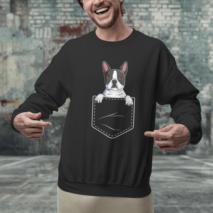 Boston Terrier In The Pocket Cute Boston Terrier Dog Lovers For Men Women Girls Kids Men Graphic Sweatshirt, gift for family, gift for coworker