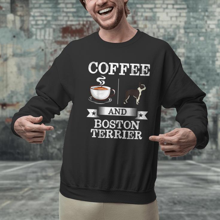 Boston Terrier Shirt Coffee And Boston Terrier Cute Dog For Men Women Girls Kids Men Graphic Sweatshirt, gift for family, gift for coworker
