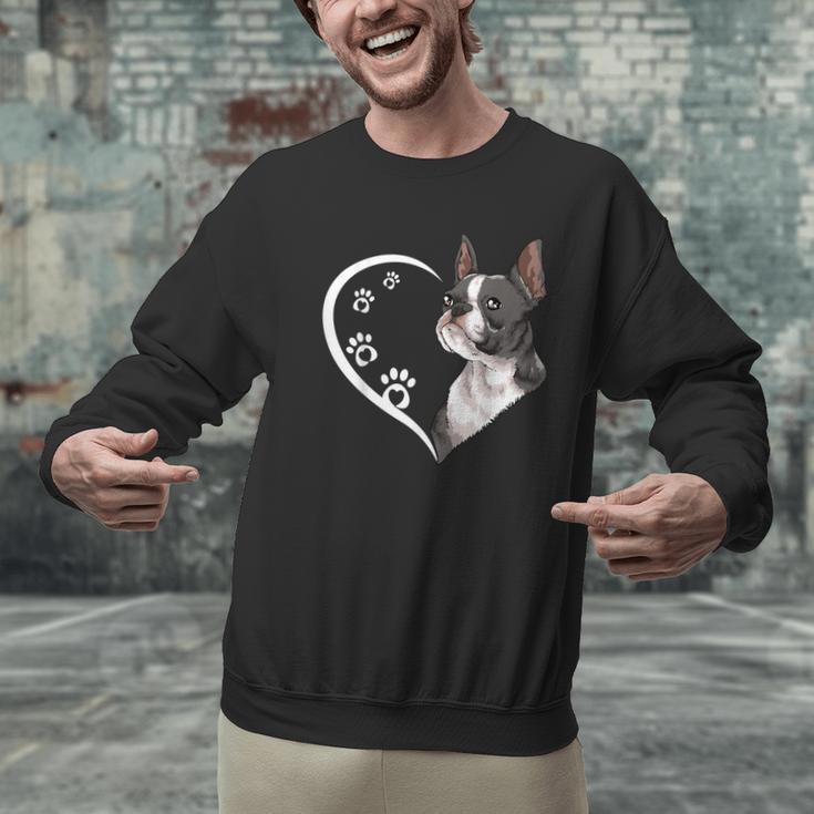 Boston Terrier Shirts For Women Girls Kids Heart Cute Men Graphic Sweatshirt, gift for family, gift for coworker