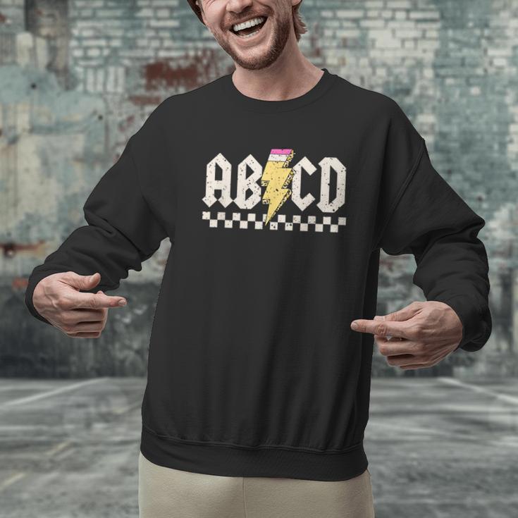 Boys Girls Teachers ABCD Rock Graphic Back To School Class Men Graphic Sweatshirt, gift for family, gift for coworker Boys Girls Teachers ABCD Rock Graphic Back To School Class Men Graphic Sweatshirt, gift for family, gift for coworker