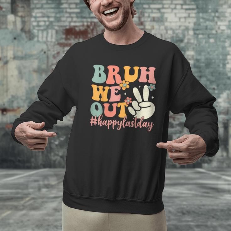 Bruh We Out Teacher Retro Last Day Of School Boys Girls Kids Men Graphic Sweatshirt, gift for family, gift for coworker Bruh We Out Teacher Retro Last Day Of School Boys Girls Kids Men Graphic Sweatshirt, gift for family, gift for coworker