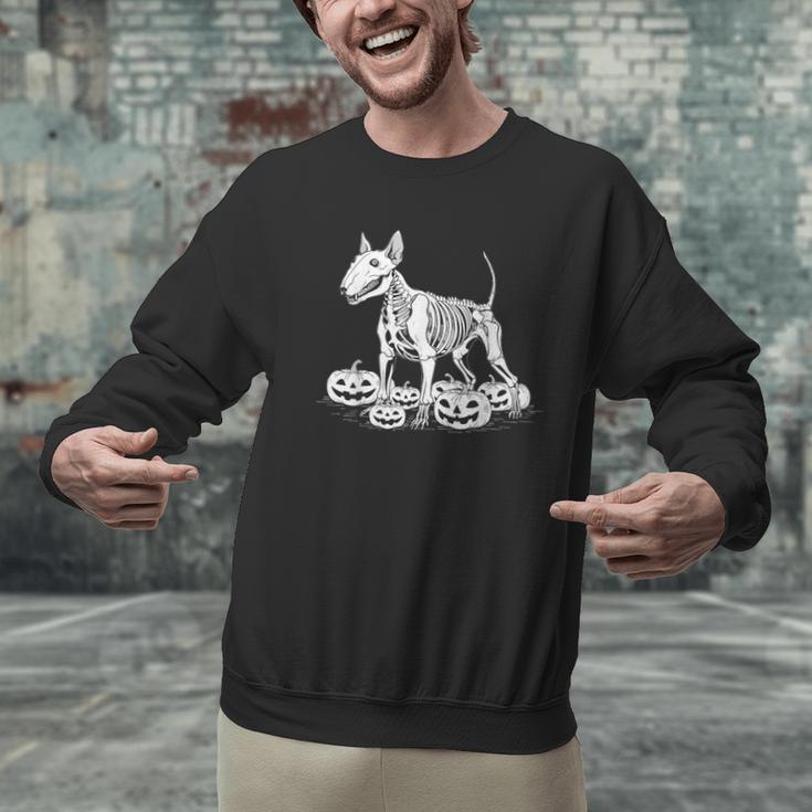Bull Terrier Skeleton Birthday Halloween Kids Men Graphic Sweatshirt, gift for family, gift for coworker
