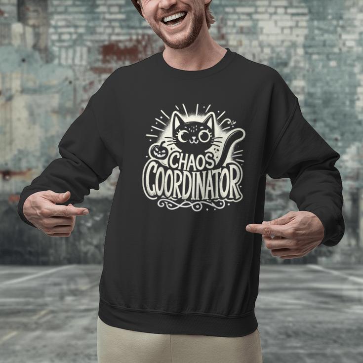 Cat Chaos Coordinator For Women Mom Halloween Teacher Men Graphic Sweatshirt, gift for family, gift for coworker
