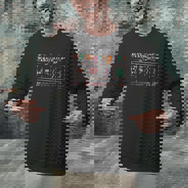 Changing The World One Phoneme At a Time Phonics Teacher Men Women Girls Kids Men Graphic Sweatshirt, gift for family, gift for coworker