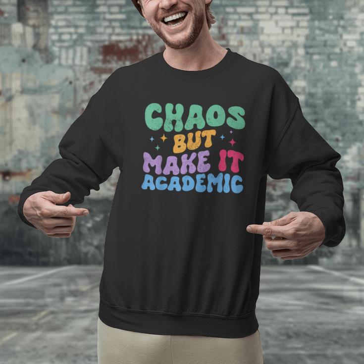 Chaos But Make It Academic Teacher Back To School Men Graphic Sweatshirt, gift for family, gift for coworker Chaos But Make It Academic Teacher Back To School Men Graphic Sweatshirt, gift for family, gift for coworker
