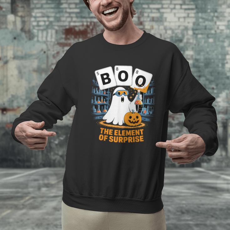 Chemistry Boo Ghost Element Of Surprise Science Teacher Tee Men Graphic Sweatshirt, Science Teacher Sweatshirts, gift for family, gift for coworker