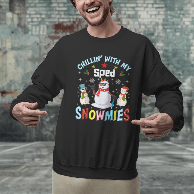 Chillin With My Sped Snowmies Teacher Student Christmas Men Graphic Sweatshirt, gift for family, gift for coworker Chillin With My Sped Snowmies Teacher Student Christmas Men Graphic Sweatshirt, gift for family, gift for coworker