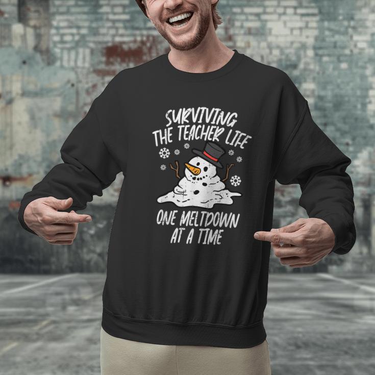 Christmas Surviving Teacher Life Meltdown Xmas Women Men Men Graphic Sweatshirt, gift for family, gift for coworker Christmas Surviving Teacher Life Meltdown Xmas Women Men Men Graphic Sweatshirt, gift for family, gift for coworker
