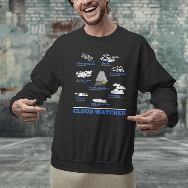 Cloud Watcher Cloud Types Science Student Teacher Cute Faces Men Graphic Sweatshirt, Science Teacher Sweatshirts, gift for family, gift for coworker Cloud Watcher Cloud Types Science Student Teacher Cute Faces Men Graphic Sweatshirt, Science Teacher Sweatshirts, gift for family, gift for coworker