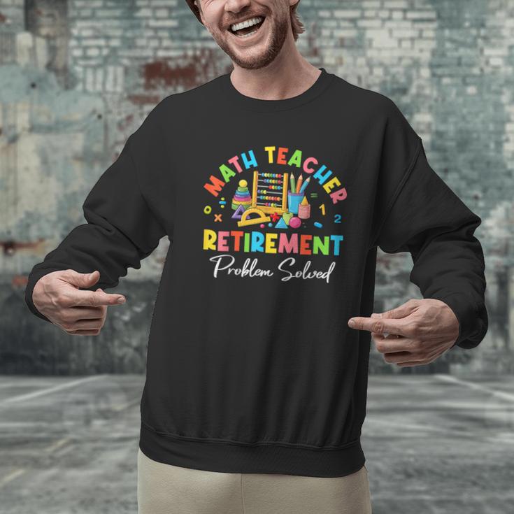 Colorful Math Teacher Retirement Solve The Problem Retired Men Graphic Sweatshirt, gift for family, gift for coworker Colorful Math Teacher Retirement Solve The Problem Retired Men Graphic Sweatshirt, gift for family, gift for coworker
