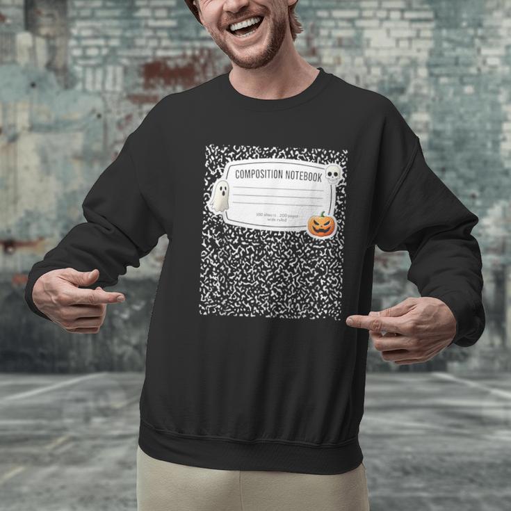 Composition Notebook Costume Adult Halloween For Teacher Men Graphic Sweatshirt, gift for family, gift for coworker Composition Notebook Costume Adult Halloween For Teacher Men Graphic Sweatshirt, gift for family, gift for coworker