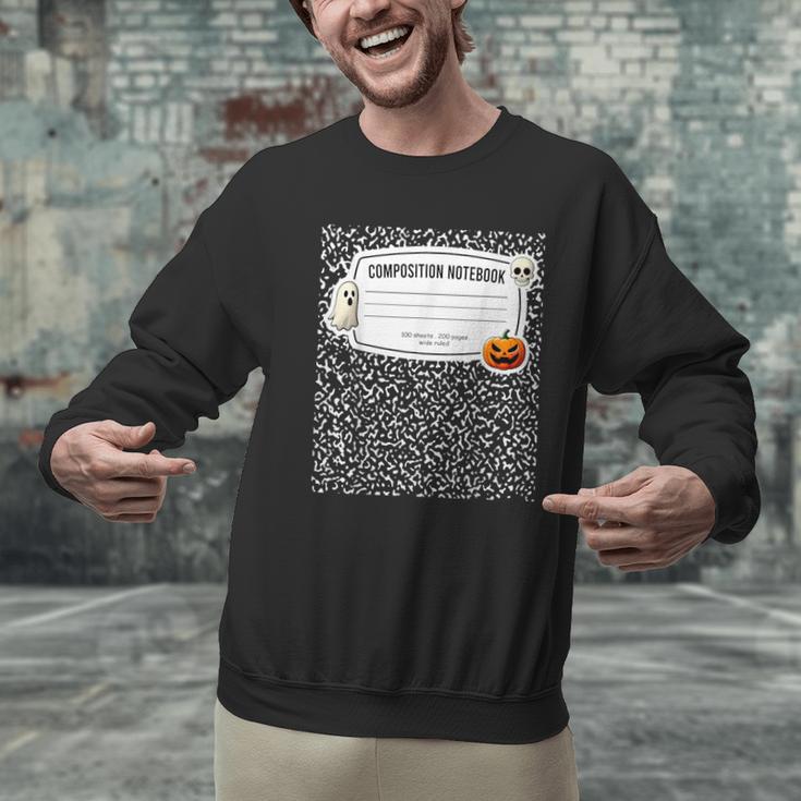 Composition Notebook Costume Adult Halloween For Teachers Men Graphic Sweatshirt, gift for family, gift for coworker Composition Notebook Costume Adult Halloween For Teachers Men Graphic Sweatshirt, gift for family, gift for coworker