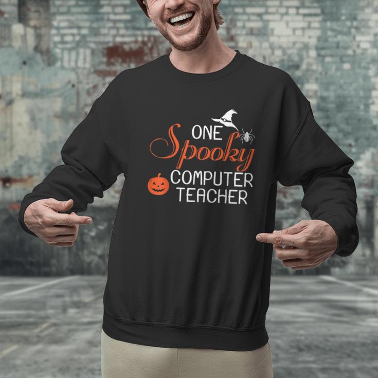 Computer Teacher Halloween Spooky Men Women Kids Men Graphic Sweatshirt, gift for family, gift for coworker