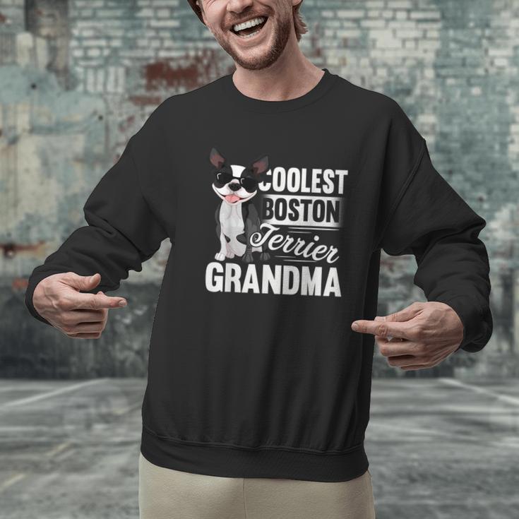 Coolest Boston Terrier Grandma Dog Men Graphic Sweatshirt, gift for family, gift for coworker