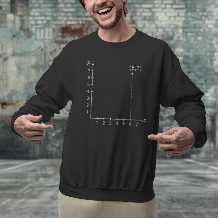 Coordinate 67 Math Teacher 67 Cartesian Grid Point Men Graphic Sweatshirt, gift for family, gift for coworker